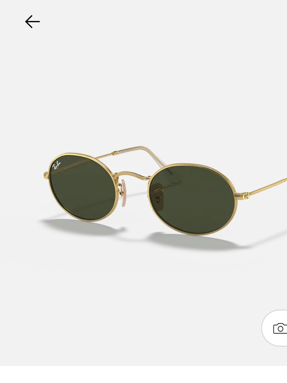 RayBan Oval Metal Gold Frame & Green lenses